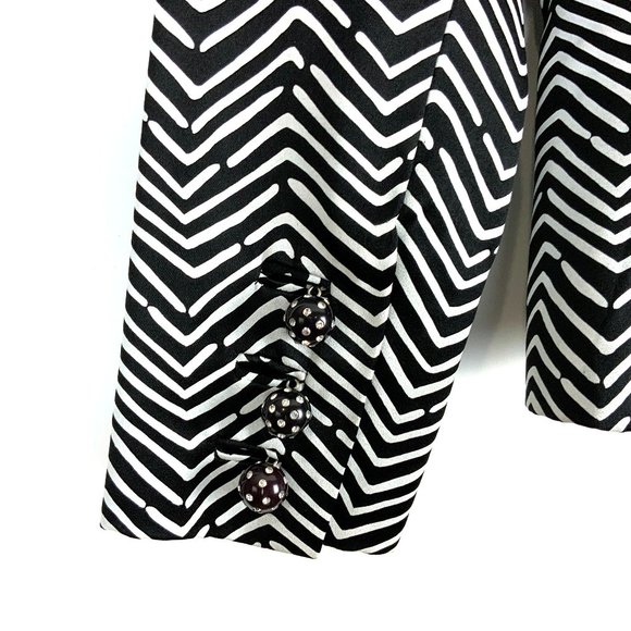 Vintage Monteverdi Couture Genova Luxury Silk Black & White Suit Sz 4 -2 - Picture 12 of 16